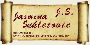 Jasmina Šukletović vizit kartica